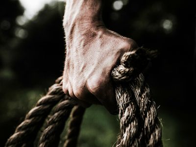 Close-up on muscles during a controlled movement.